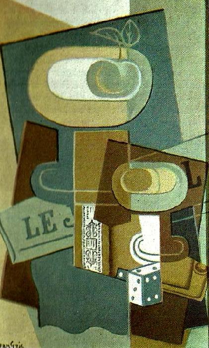 Juan Gris stilleben med tarning